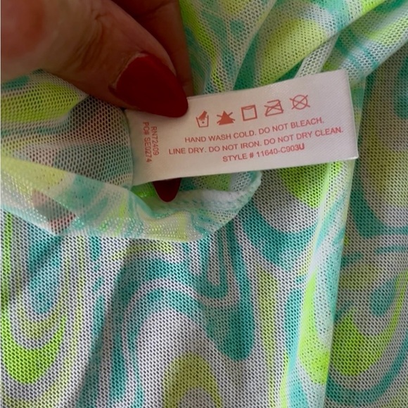 Swirl Bikini - Teal and Yellow ( with cover-up) - Picture 15 of 15